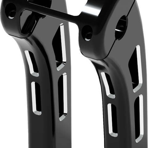 MAGNUM SHIELDING Ghost Risers for Softail - 8 Inch Black Handlebar Risers with Clamp and Hardware - Part 2R-0108