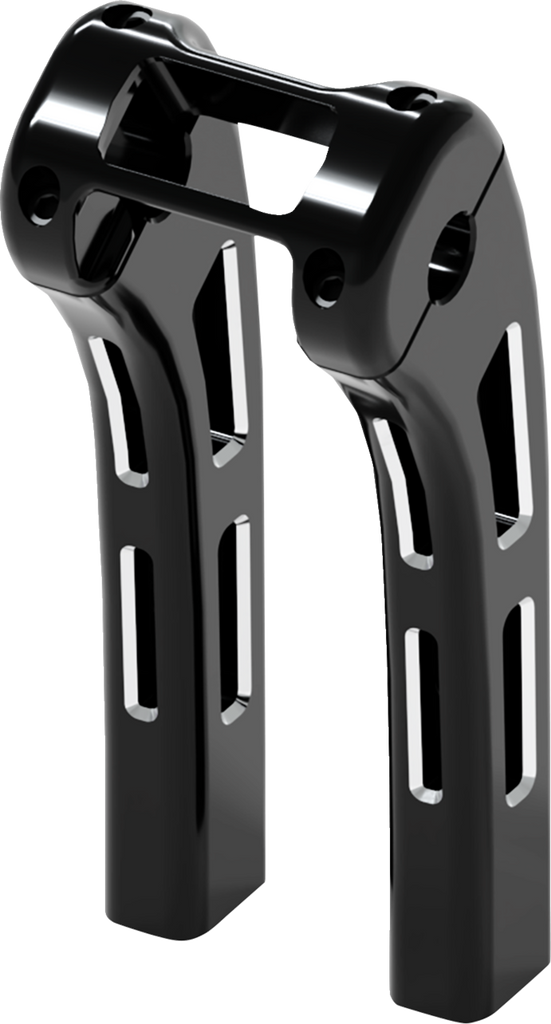 MAGNUM SHIELDING Ghost Risers 10-Inch Black with Clamp for Softail - Part 2R-0110