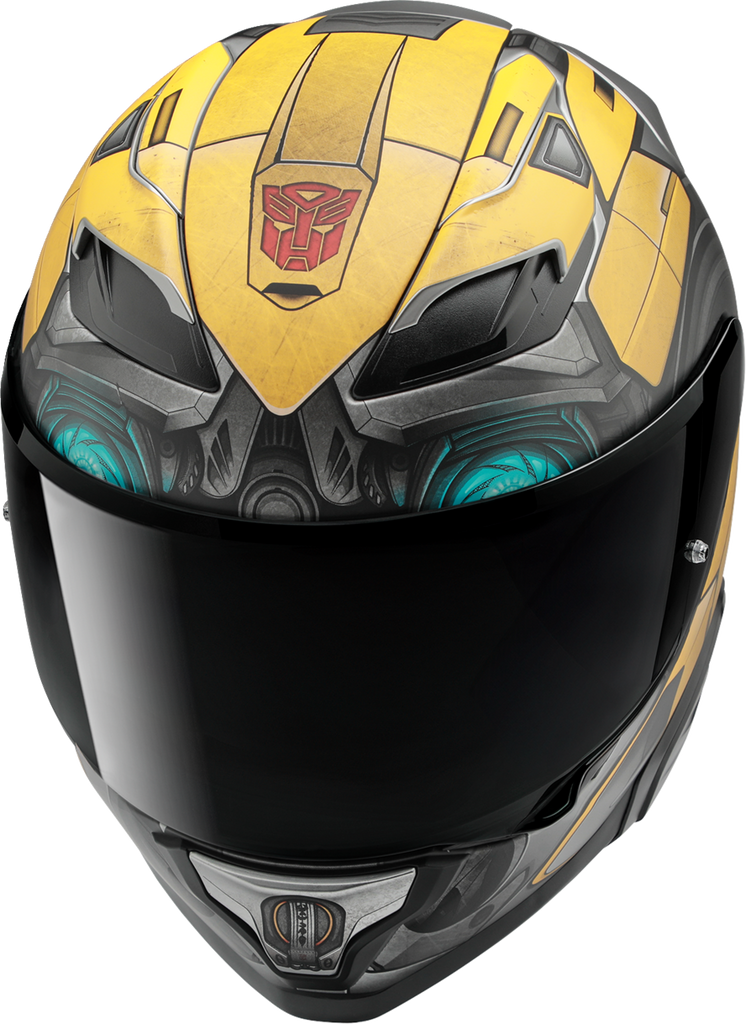 HJC F71 Bumblebee Motorcycle Helmet with Smart Bluetooth System - Large (Part Number 464805)