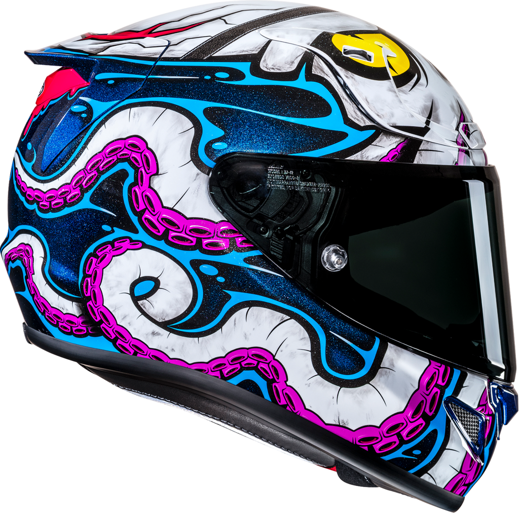HJC RPHA 12N Kraken Motorcycle Helmet - MC28 Large with PIM EVO Shell and Advanced Ventilation
