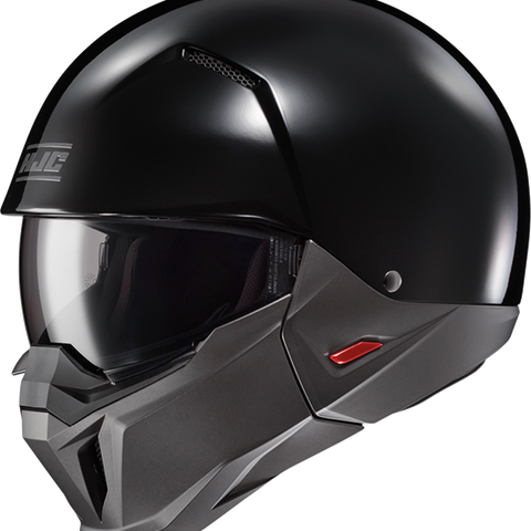 HJC i20 Solid Black Motorcycle Helmet - Size 2XL with Advanced APC Shell and Integrated Sunshield