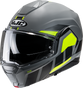 HJC i100 Modular Helmet Beis Black 2XL MC3HSF with Bluetooth and Sun Visor