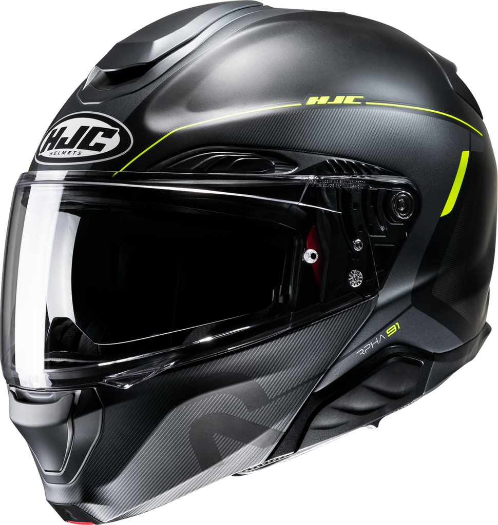 HJC RPHA 91 Modular Helmet - Combust Edition (2XL) with Carbon-Aramid Shell and Advanced Visor Technology
