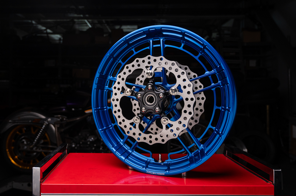 Arlen Ness Flatline Front Rim, Blue, Part Number 330-047