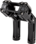 Arlen Ness Wayback Billet Handlebar Risers for Harley-Davidson Softail, Black - 520-066