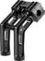 Arlen Ness Wayback Billet Handlebar Risers for Harley-Davidson Softail, Black - 520-066
