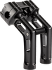 Arlen Ness Wayback Billet Handlebar Risers for Harley-Davidson Softail, Black - 520-066