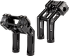Arlen Ness Wayback Billet Handlebar Risers for Harley-Davidson Softail, Black - 520-066