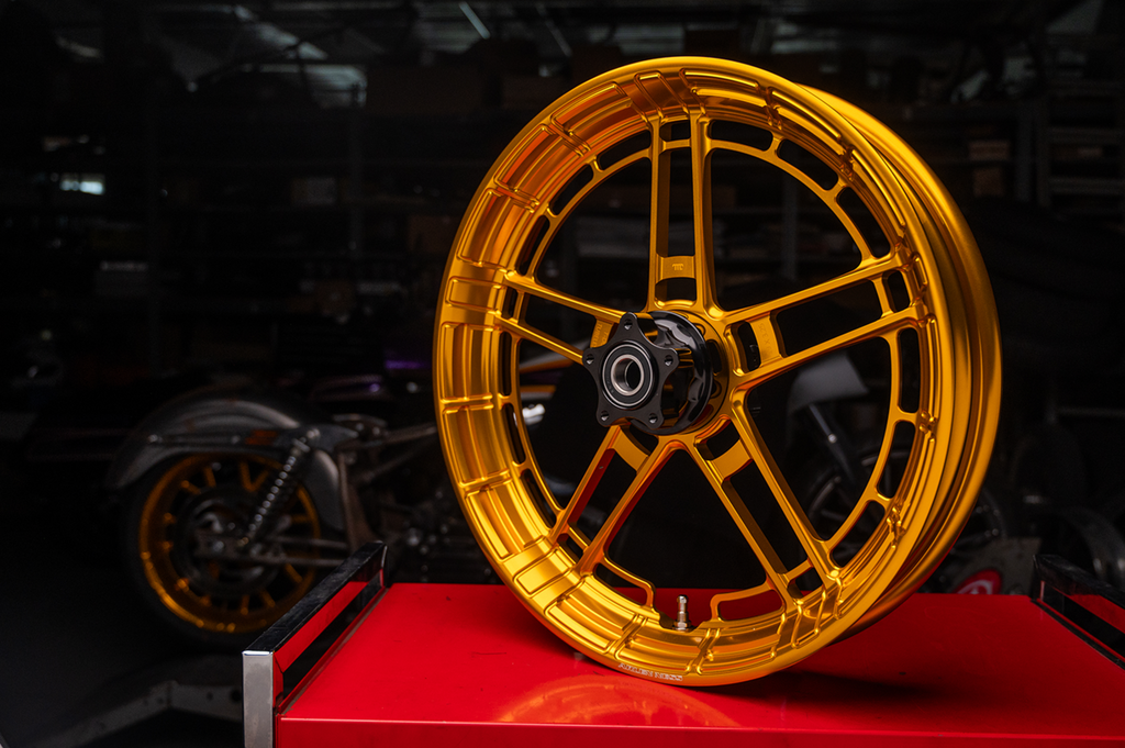 Arlen Ness Flatline Front Rim, Gold, Part Number 330-052