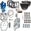 S&S CYCLE Power Pack - Water Cooled 550C with Wrinkle Black Finish and Chrome Pushrod Tubes (Part No. 310-1050D)