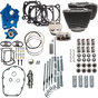 S&S CYCLE Power Pack - Water Cooled 550C with Wrinkle Black Finish and Chrome Pushrod Tubes (Part No. 310-1050D)