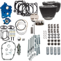 S&S Cycle Power Pack 550C Oil Cooled Performance Kit with Chrome Pushrod Tubes and Wrinkle Black Finish – Part 310-1052D
