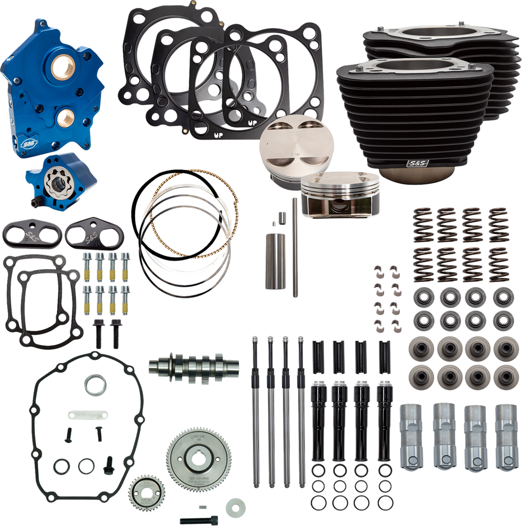 S&S Cycle Power Pack 550G Oil Cooled Kit with Wrinkle Black Finish - Part #310-1059D