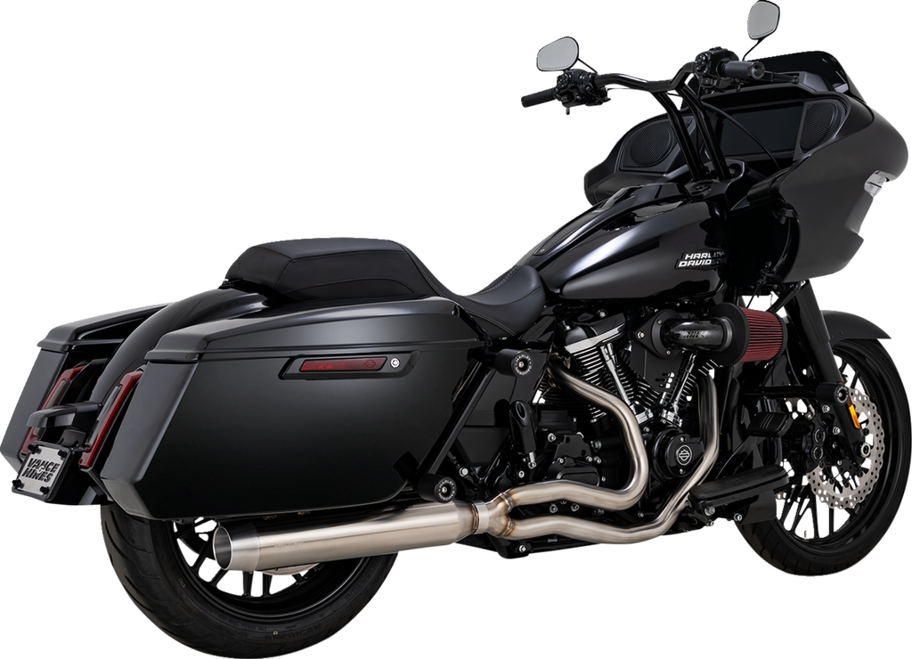 Vance & Hines 27347 Gaslighter 2-into-1 Exhaust System for M8 Touring Bikes - Brushed Finish