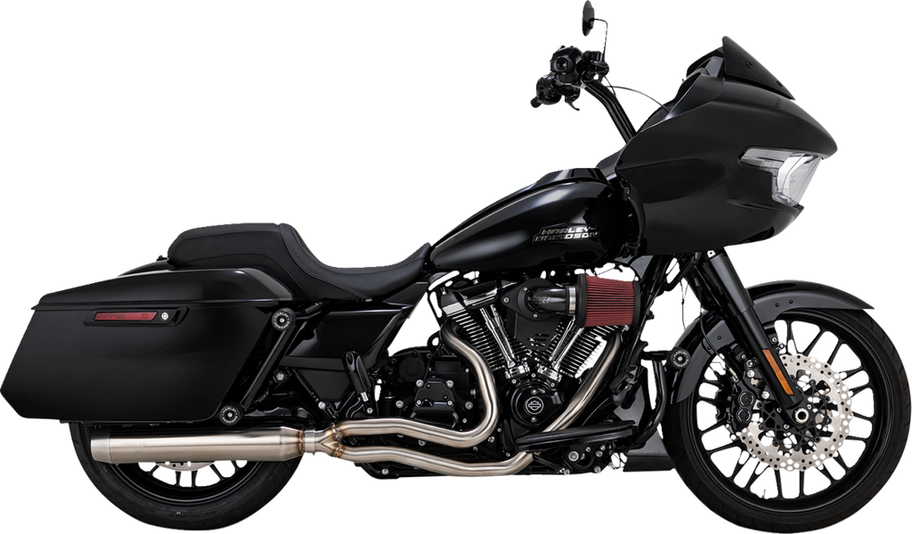 Vance & Hines 27347 Gaslighter 2-into-1 Exhaust System for M8 Touring Bikes - Brushed Finish
