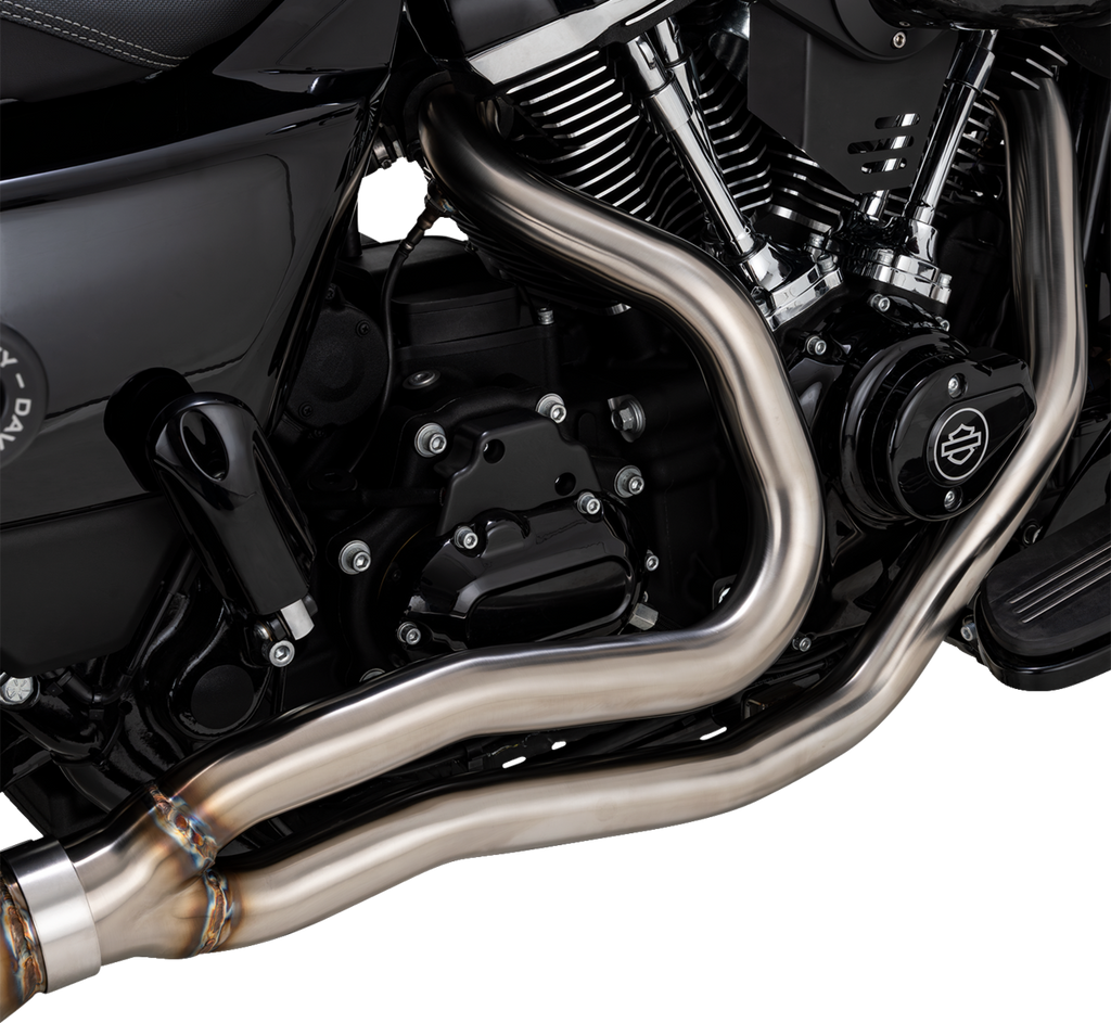 Vance & Hines 27347 Gaslighter 2-into-1 Exhaust System for M8 Touring Bikes - Brushed Finish