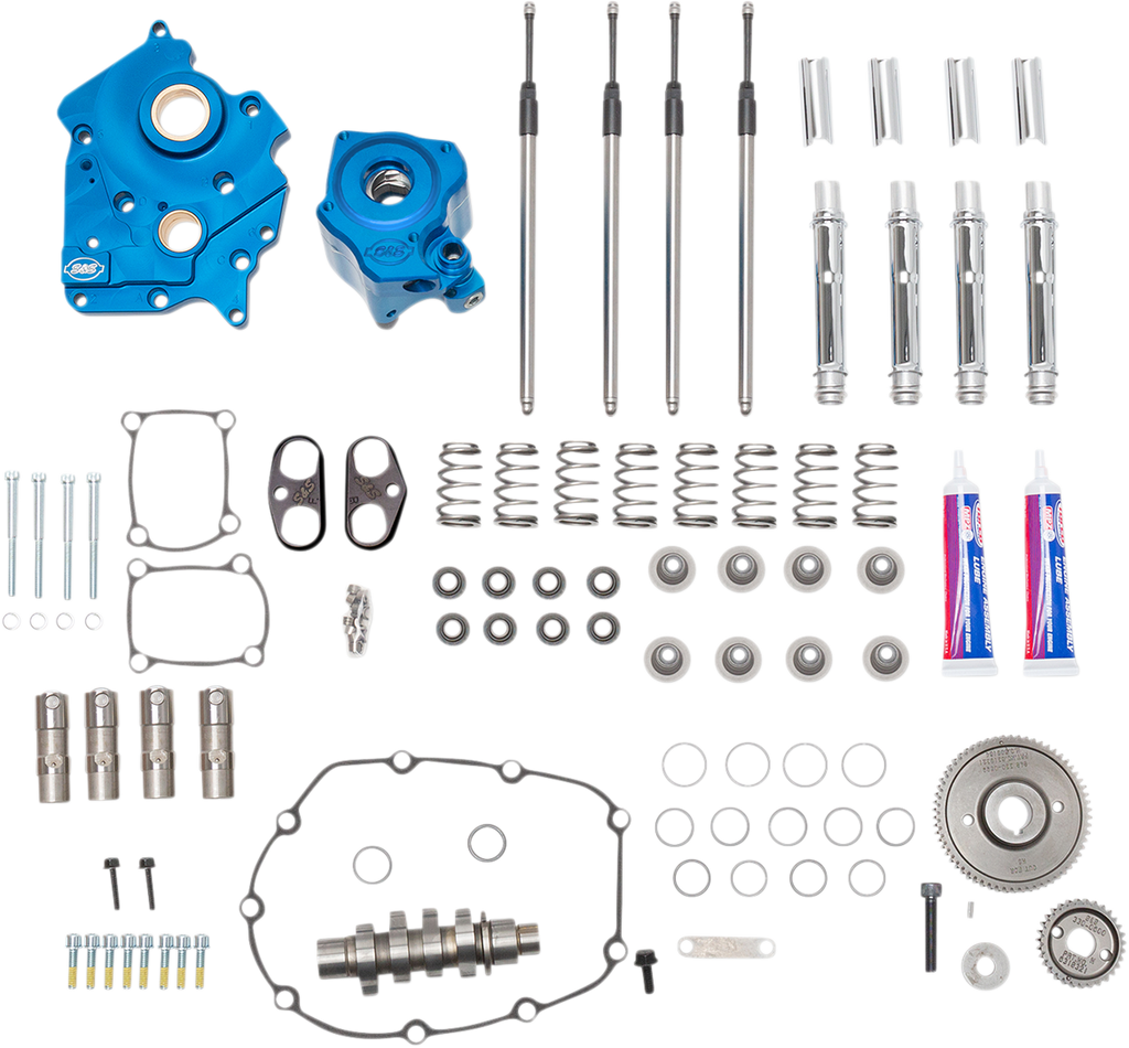 S&S Cycle Cam Chest Kit for M8 Models with VVT - 550 Cam - Oil Cooled Gear Drive - Chrome Pushrod Tubes - Part #310-1083B