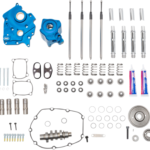 S&S Cycle Cam Chest Kit for M8 Models with VVT - 550 Cam - Oil Cooled Gear Drive - Chrome Pushrod Tubes - Part #310-1083B