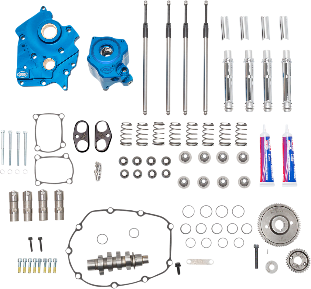 S&S Cycle Cam Chest Kit for M8 Water Cooled Engines with 540 Cam - Gear Drive, Chrome Pushrod Tubes, Part #310-1117A