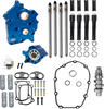 S&S Cycle 310-1379A Cam Chest Kit for M8 Engines with VVT, Oil Cooled, 496 Cam, Black Pushrod Tubes
