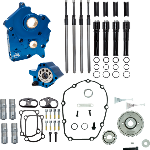 S&S Cycle Cam Chest Water Cooled Gear Drive with Black Pushrod Tubes - Part #310-1260A
