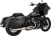 Vance & Hines 27346 Gaslighter 2-Into-1 Exhaust System for M8 Touring with Brushed Finish