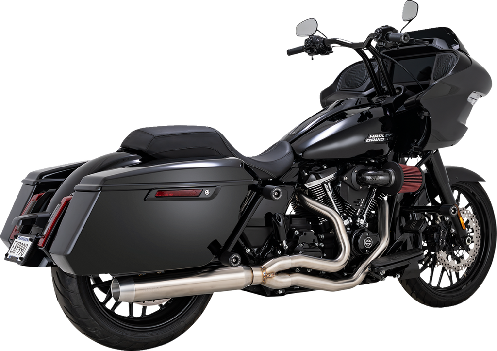 Vance & Hines 27346 Gaslighter 2-Into-1 Exhaust System for M8 Touring with Brushed Finish