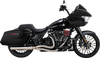 Vance & Hines 27346 Gaslighter 2-Into-1 Exhaust System for M8 Touring with Brushed Finish