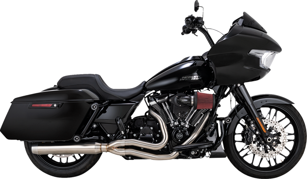 Vance & Hines 27346 Gaslighter 2-Into-1 Exhaust System for M8 Touring with Brushed Finish