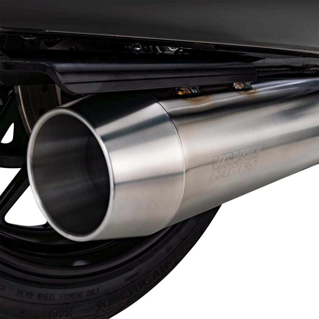 Vance & Hines 27346 Gaslighter 2-Into-1 Exhaust System for M8 Touring with Brushed Finish