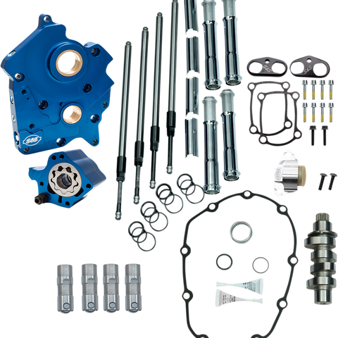 S&S Cycle Cam Chest Kit - Oil Cooled - Chain Drive - 475 Cam - Chrome Pushrod Tubes for M8 VVT - Part #310-1004C