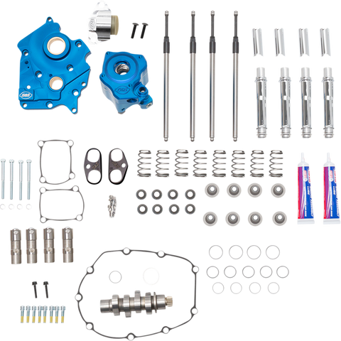 S&S Cycle Cam Chest Kit for M8 with VVT – 450 Cam, Water-Cooled, Chain Drive, Chrome Pushrod Tubes – Part No. 310-1116B