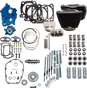 S&S Cycle Power Pack 550G Oil Cooled with Chrome Pushrod Tubes, Wrinkle Black Finish - Part No. 310-1106D