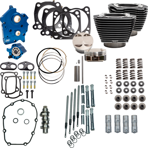 S&S Cycle Power Pack 550C Water Cooled with Chrome Pushrod Tubes - Part Number 310-1107D