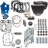 S&S Cycle Power Pack 550G Oil Cooled Kit for 114/117-Inch M8 Engines – Wrinkle Black with Chrome Pushrod Tubes (Part #310-1232D)
