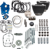 S&S CYCLE Power Pack 550G Water Cooled Big Bore Kit for M8 Engines - 114 and 117 Inch with Chrome Pushrod Tubes
