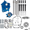 S&S Cycle Cam Chest Kit for M8 Models with VVT - 496 Cam - Oil Cooled - Gear Drive - Black Pushrod Tubes - Part 310-1383A