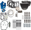 S&S Cycle Power Pack Water Cooled 550C with Wrinkle Black Finish and Black Pushrod Tubes - Part Number 310-1054D