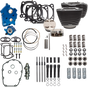 S&S Cycle Power Pack Water Cooled 550C with Wrinkle Black Finish and Black Pushrod Tubes - Part Number 310-1054D