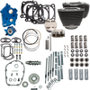 S&S Cycle Power Pack 550G Water Cooled Engine Kit with Chrome Pushrod Tubes and Wrinkle Black Finish - Part 310-1102D