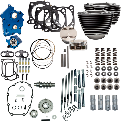 S&S Cycle Power Pack Oil Cooled 550G with Chrome Pushrod Tubes – Model 310-1104D