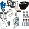 S&S Cycle Power Pack 550C Oil Cooled Engine Kit with Chrome Pushrod Tubes, M8 - Wrinkle Black Finish