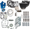 S&S Cycle Power Pack Water Cooled 550G with Black Granite Finish and Chrome Pushrod Tubes - Part Number 310-1108D