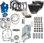 S&S Cycle Power Pack Water Cooled 550G with Black Granite Finish and Chrome Pushrod Tubes - Part Number 310-1108D