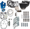 S&S Cycle Power Pack 550C Oil Cooled Engine Kit with Chrome Pushrod Tubes and Black Granite Finish – Part 310-1109D