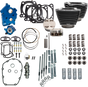 S&S Cycle Power Pack 550C Oil Cooled Engine Kit with Chrome Pushrod Tubes and Black Granite Finish – Part 310-1109D