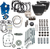 S&S Cycle Power Pack 550G Oil Cooled Kit for 114-117 inch M8 Engines - Black Granite Finish with Chrome Pushrod Tubes (Part No. 310-1238D)