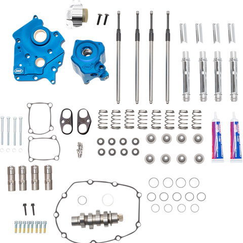 S&S Cycle 310-1082C Cam Chest Kit for M8 Engines with VVT, Oil Cooled, 550 Cam, Chrome Pushrod Tubes