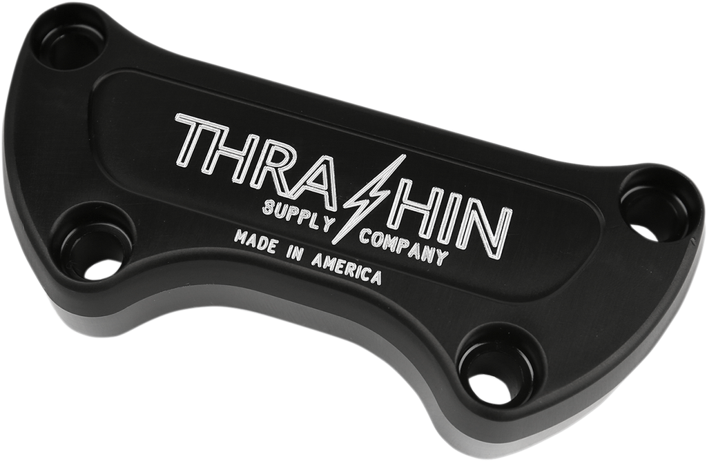 THRASHIN SUPPLY CO. Twice-Cut Handlebar Clamp TSC-2800-4 for Harley-Davidson with 3-1/2 Inch On-Center Risers