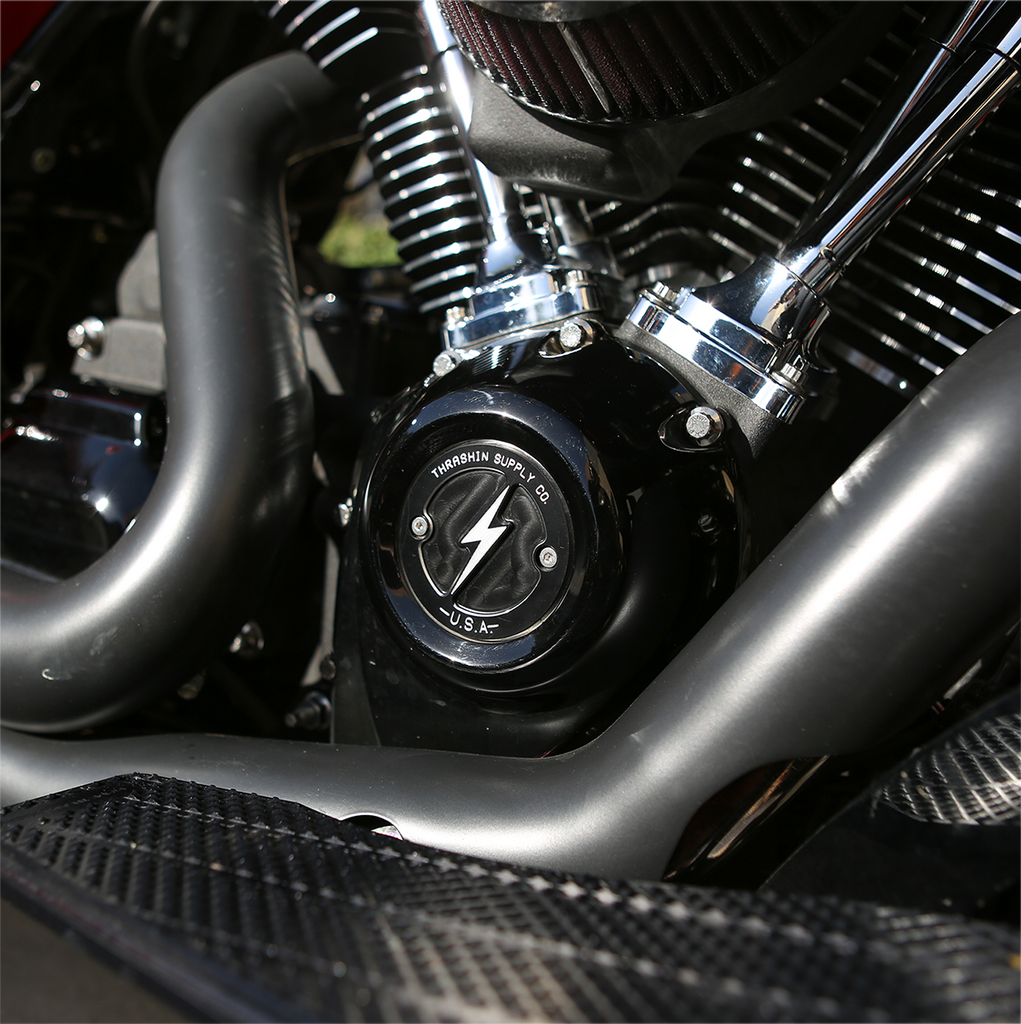 THRASHIN SUPPLY CO. Points Cover - Dished Black - M8 - Part TSC-3027-4